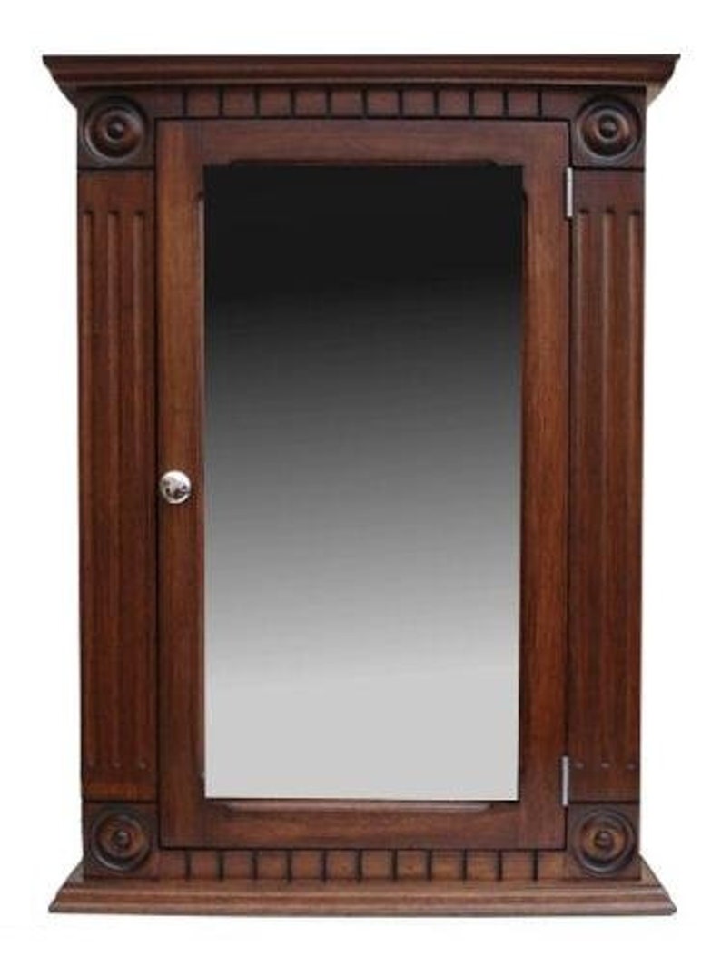 Rosette Medicine / Dark Walnut Finish / Handmade Etsy