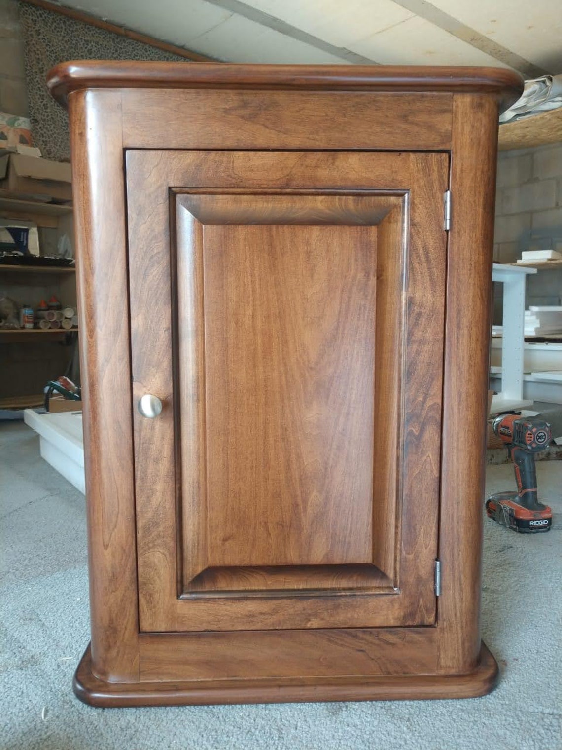 Madrid Medicine / Solid Door / Walnut Finish Etsy