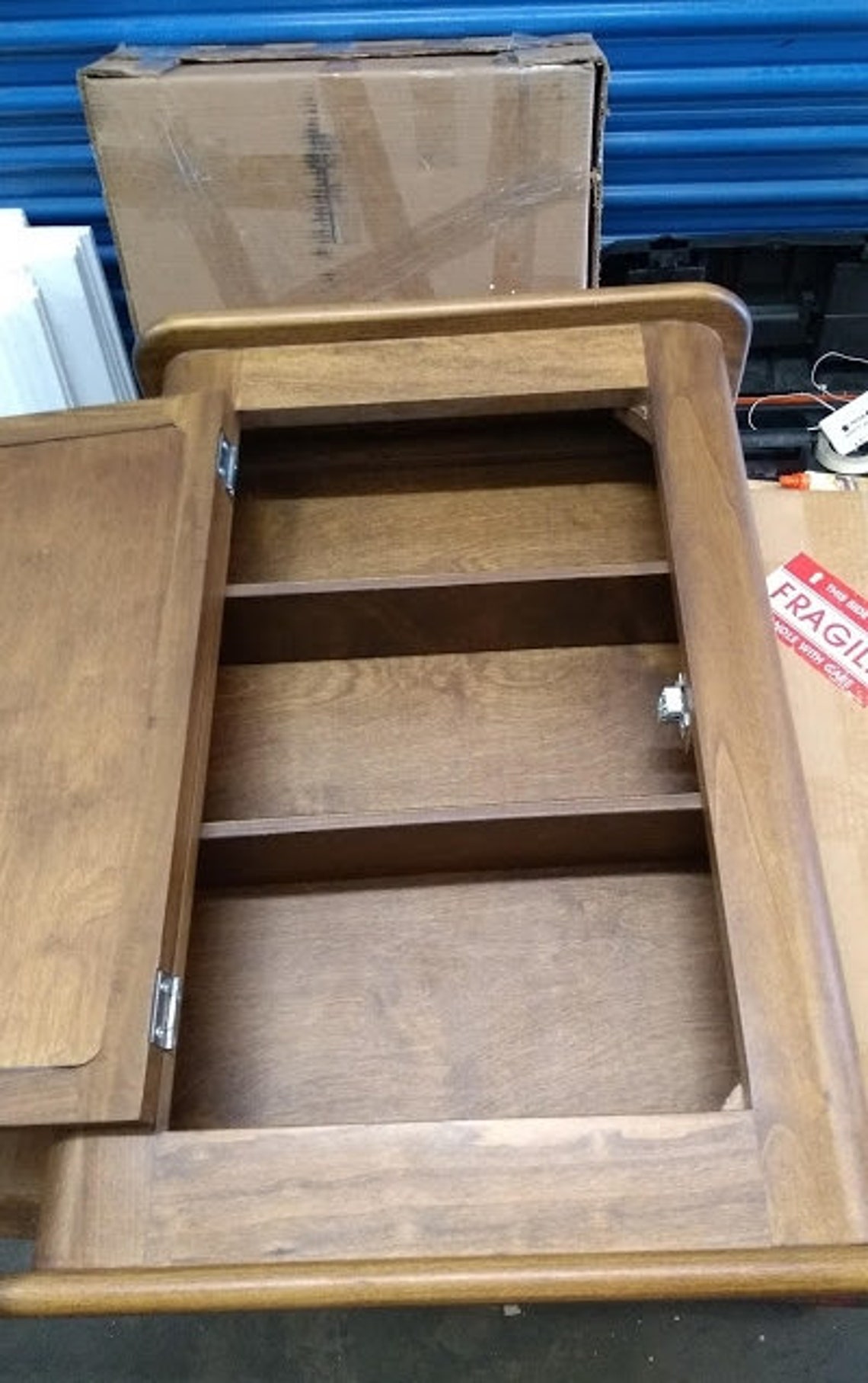 Madrid Medicine in Medium Walnut Finish Etsy