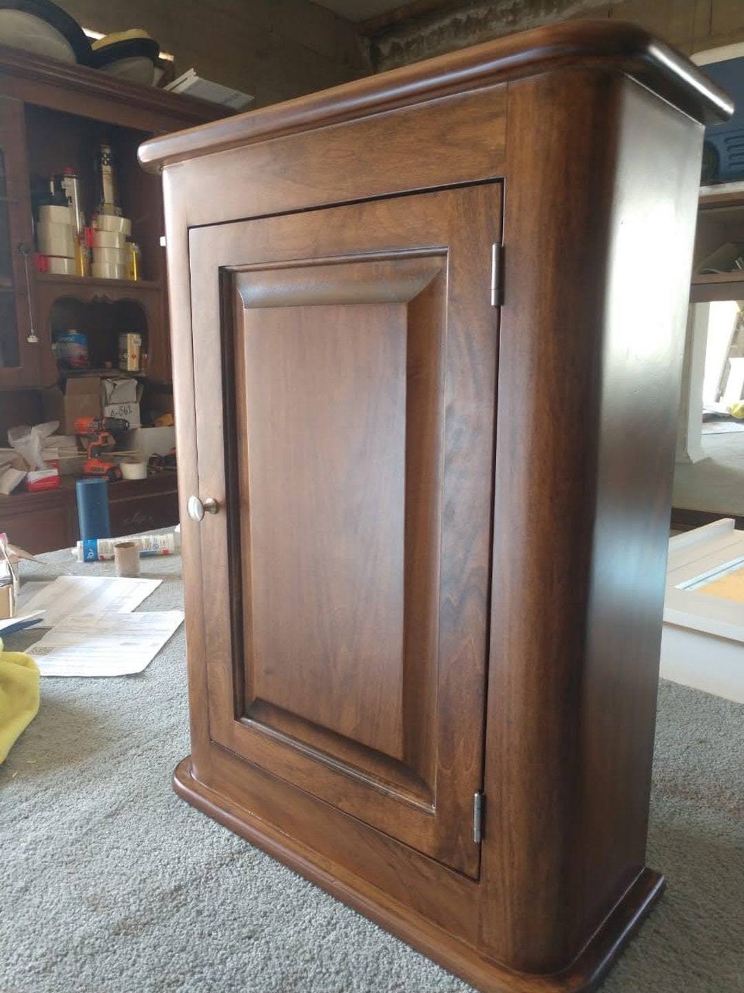 Madrid Medicine / Solid Door / Walnut Finish Etsy