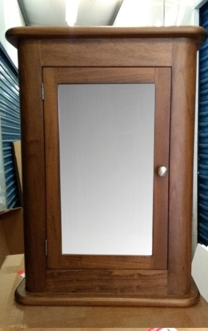 Madrid Recessed Medicine in Medium Walnut Finish Etsy