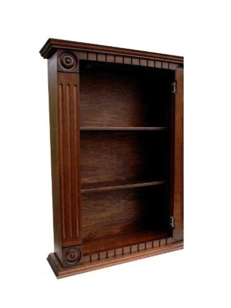 Rosette Medicine / Dark Walnut Finish / Handmade Etsy