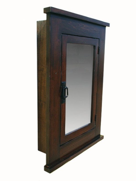 Primitive Dark Mission Recessed Medicine Cabinet Mirror Etsy