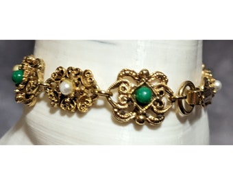 Vintage Florenza Floral Bracelet
