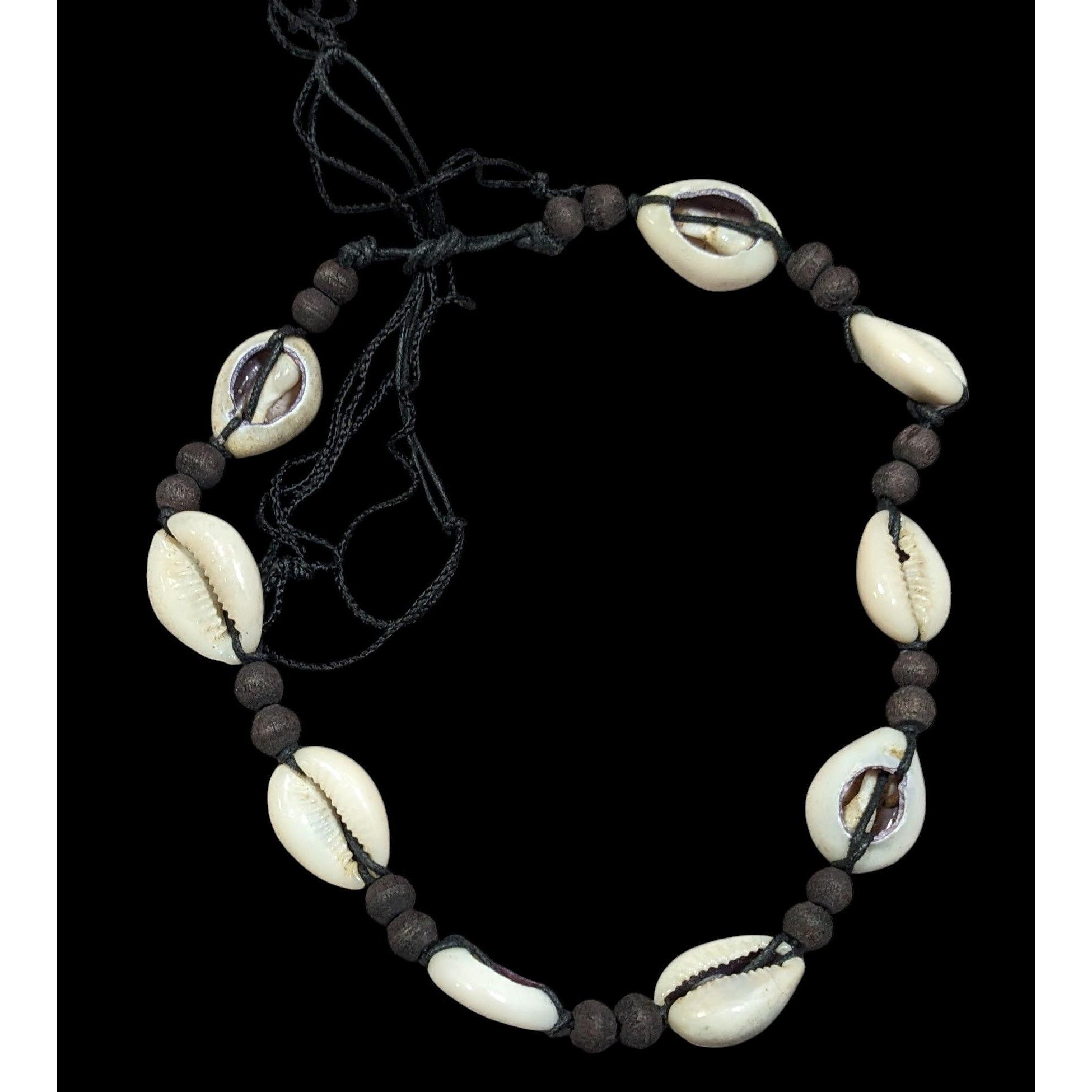 Vintage 90s Handmade Cowrie Shell Tie on Necklace - Etsy