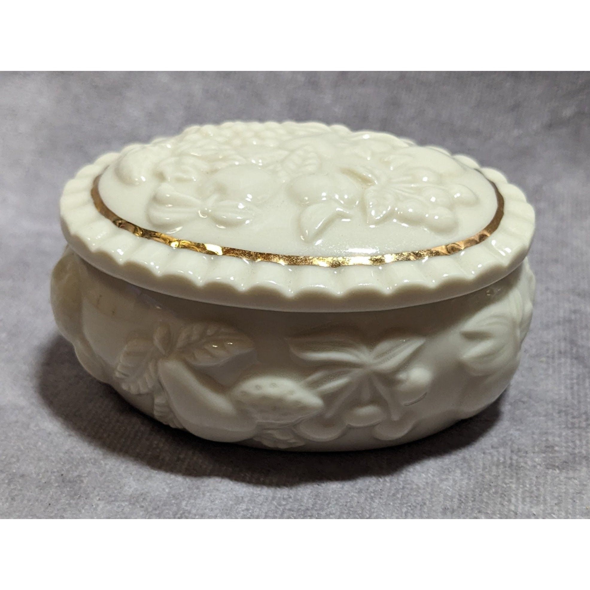 Vintage Lenox Fruits of Life Gilded Trinket Box - Etsy