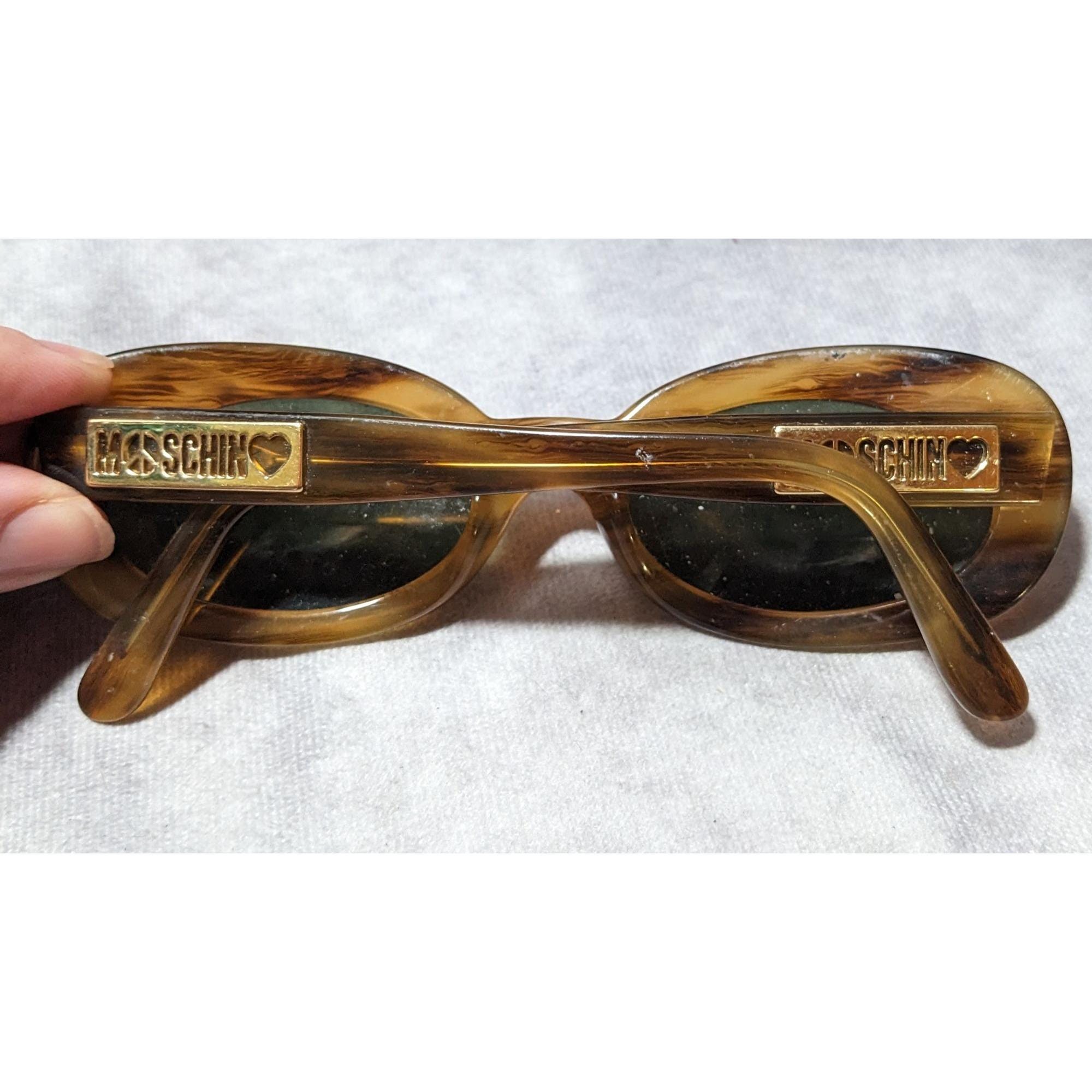 Moschino Vintage 90s Oval Tortoise Sunglasses - Etsy