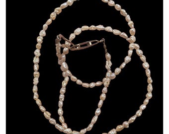 Vintage Minimalist Freshwater Pearl Beaded Necklace