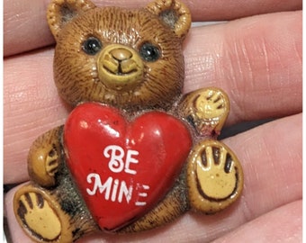 Vintage Hallmark Be Mine Bear Brooch