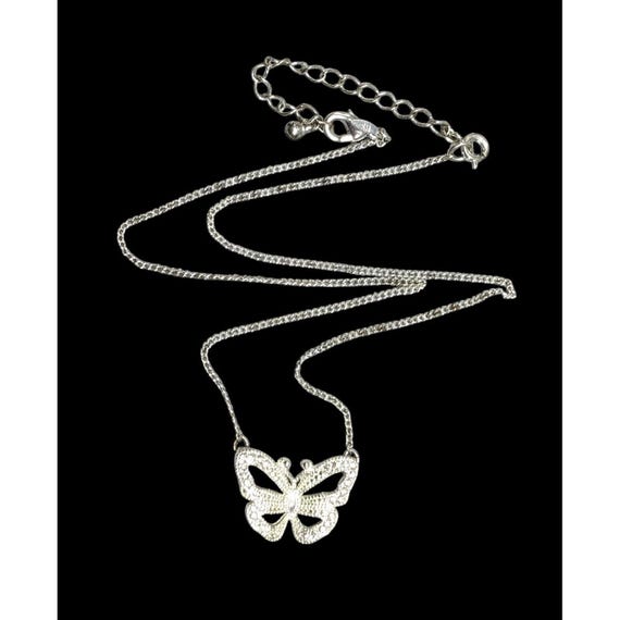 W WEILIRIAN Collana Con Ciondolo Farfalla In Cristallo E Strass: Gioiello Argentato Per Donne E Ragazze, Lunghezza Regolabile