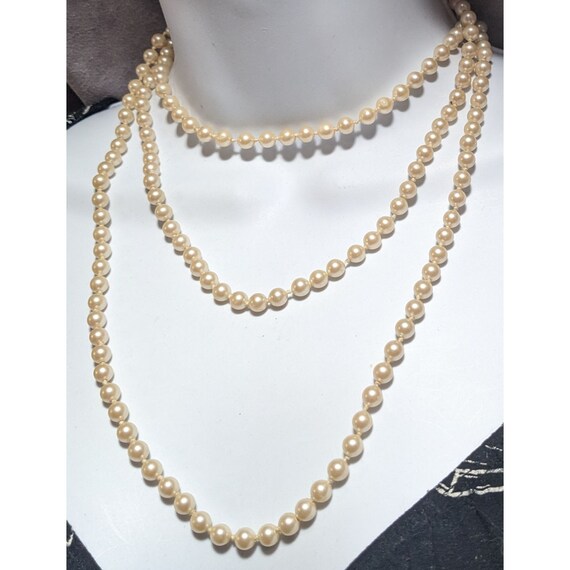 Vintage Faux Pearl Opera Necklace - Etsy