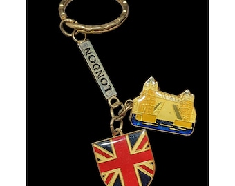 Vintage London England Souvenir Charm Keychain