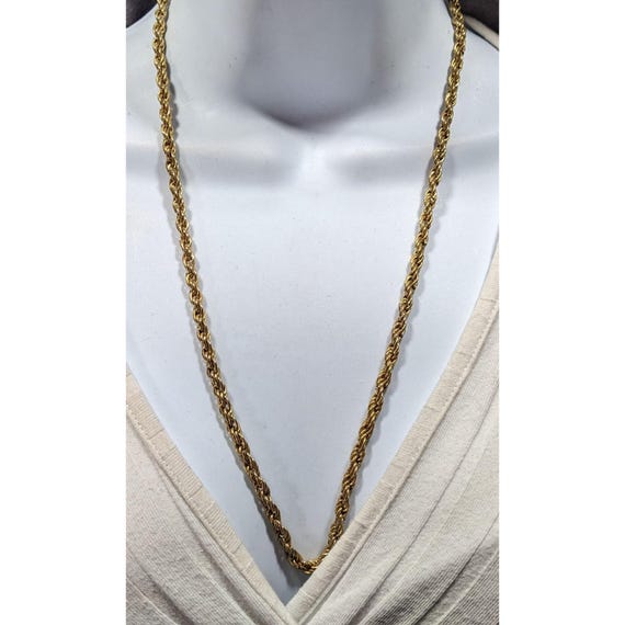 Vintage Korea Marked Gold Tone Rope Chain Necklace - Etsy