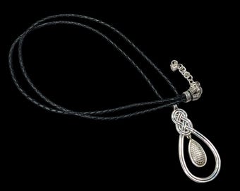 Vintage Brighton Celtic Knot Teardrop Necklace