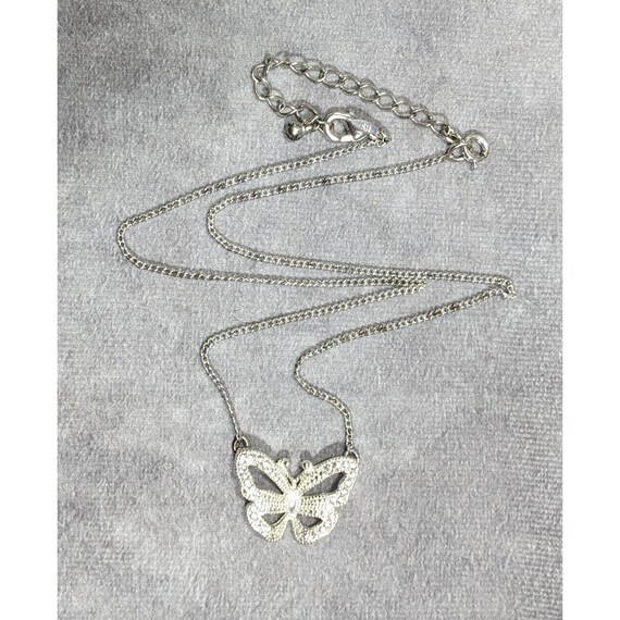 W WEILIRIAN Collana Con Ciondolo Farfalla In Cristallo E Strass: Gioiello Argentato Per Donne E Ragazze, Lunghezza Regolabile