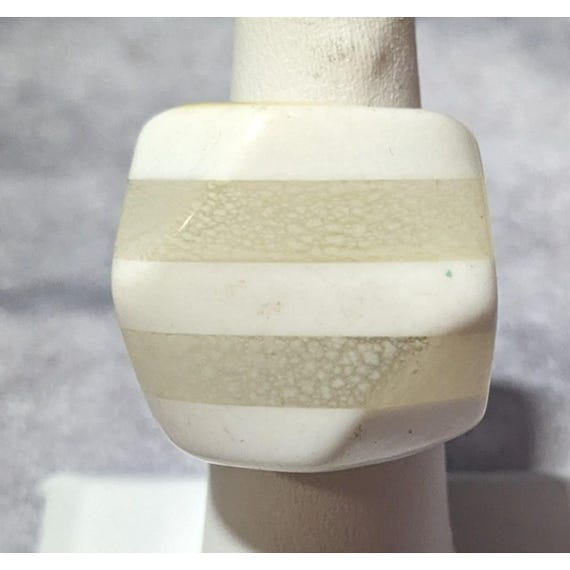 Vintage Chunky Solid And Translucent Striped Abst… - image 7