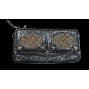 Cartera de cuero bordada vintage Brighton