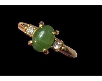 Vintage Avon Fashion Accents Oriental Jade Ring