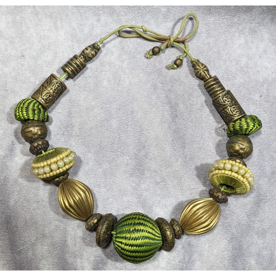 Collier Vintage En Grosses Perles Vertes - Longueur à Préciser - Neuf Sans Emballage D'origine