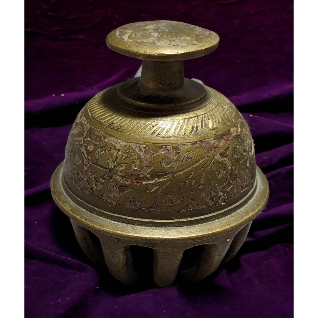 Vintage Indian Elephant Foot Brass Temple Bell - Etsy