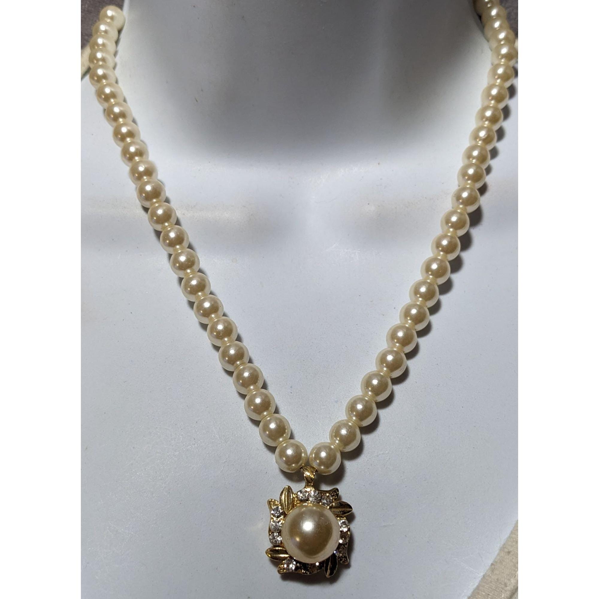 ネックレス・ペンダント roaju vintage flower pearl necklace 5BNY843 Flower Pearl Pendant, Vintage Flower Necklace, Genuine Pearl
