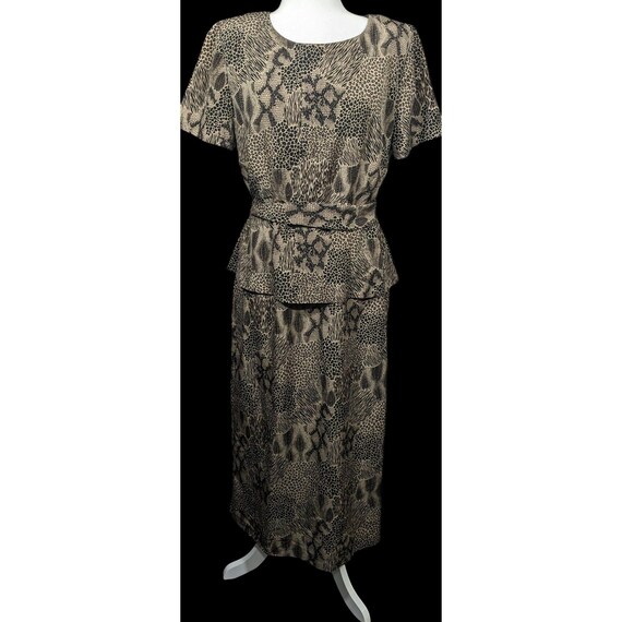 strapless open back dress Elegant V-Neck Floral Print Peplum Dress for Women main image 0