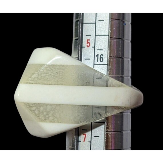 Vintage Chunky Solid And Translucent Striped Abst… - image 4