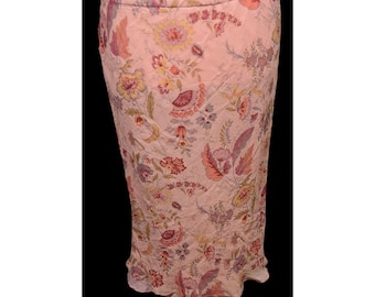 Vintage Chadwick's Pink Silk Floral Skirt