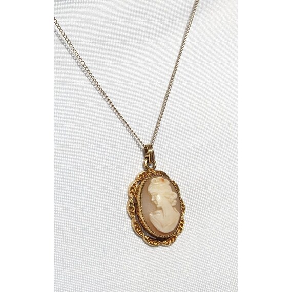 Vintage Gold Filled Cameo Necklace - image 5