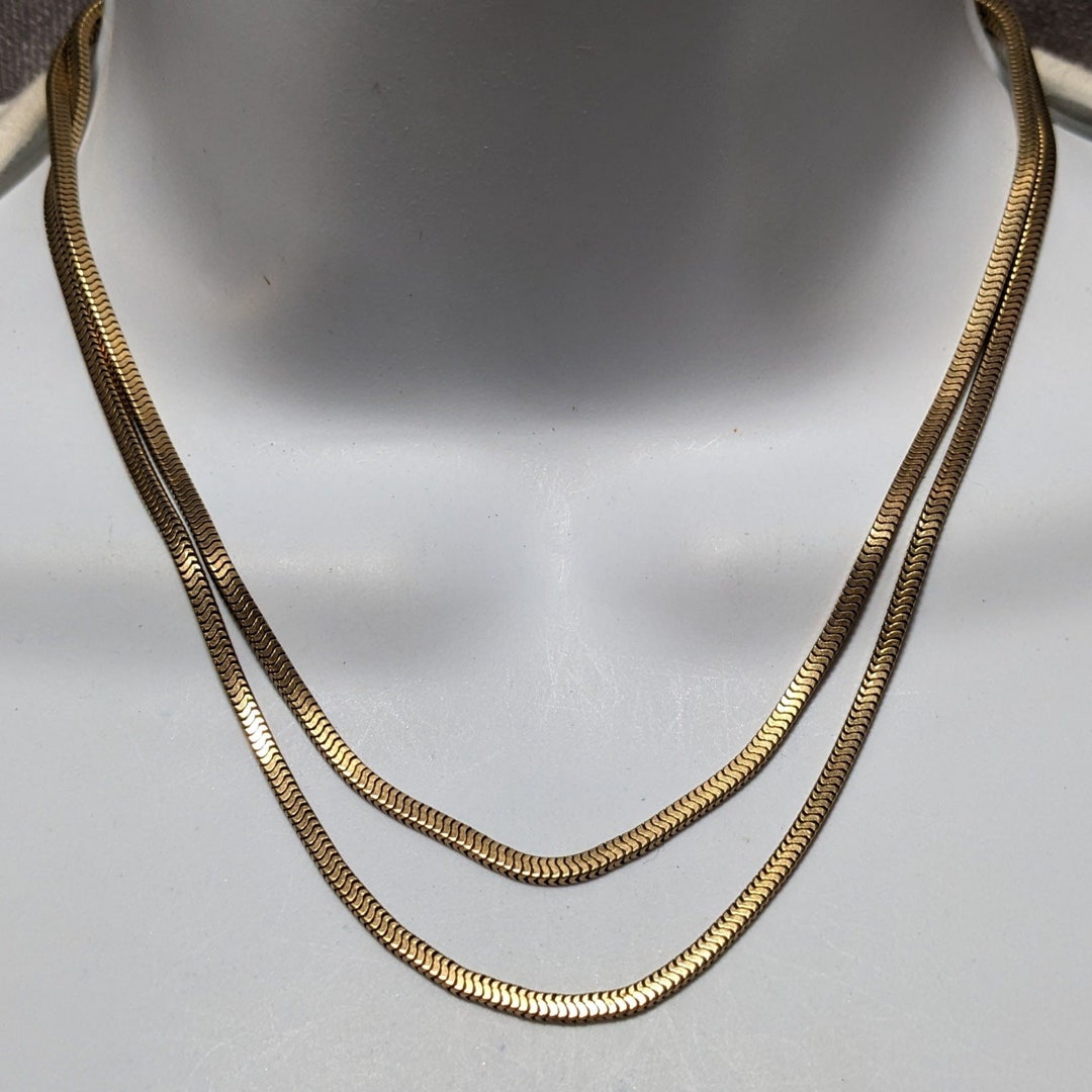 【VINTAGE HOLLYWOOD】Diagonal Snake Chain Necklace il_1080xN.3993446129_hvvd.jpg