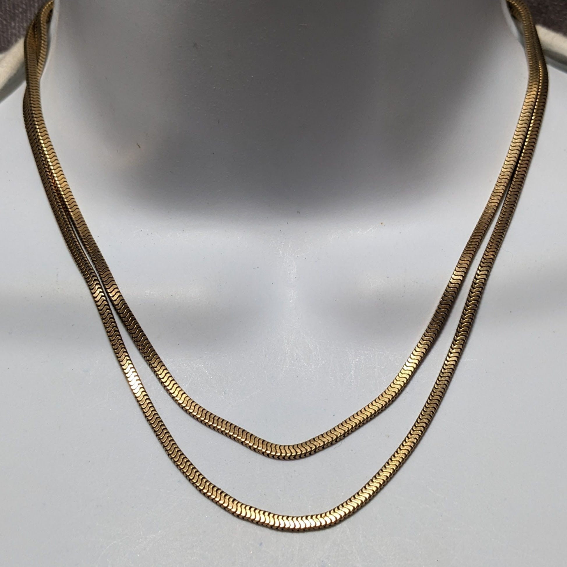◆VINTAGE HOLLYWOOD◆ Diagonal Snake Chain Necklace VH24NNNE ☆VINTAGE HOLLYWOOD☆ Diagonal Snake Chain Necklace s-l1200.jpg
