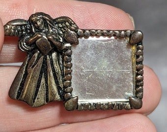 Vintage Angel Picture Frame Brooch