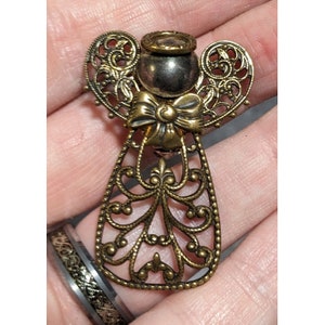 Vintage filigrane Engel Brosche
