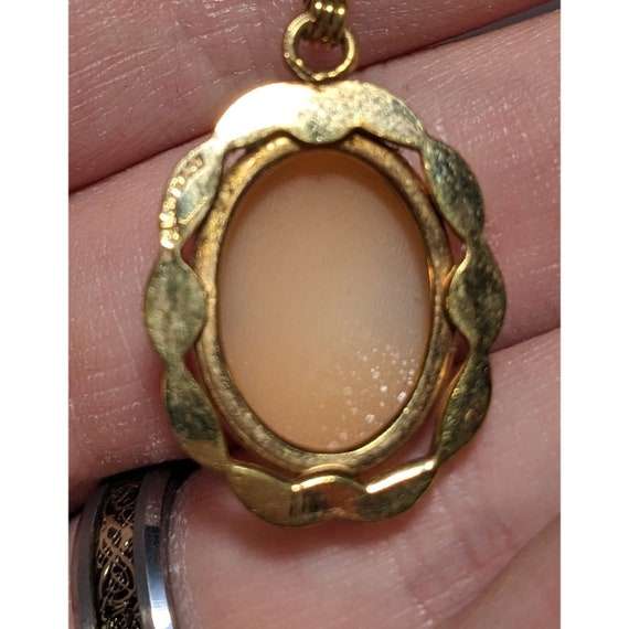 Vintage Gold Filled Cameo Necklace - image 3