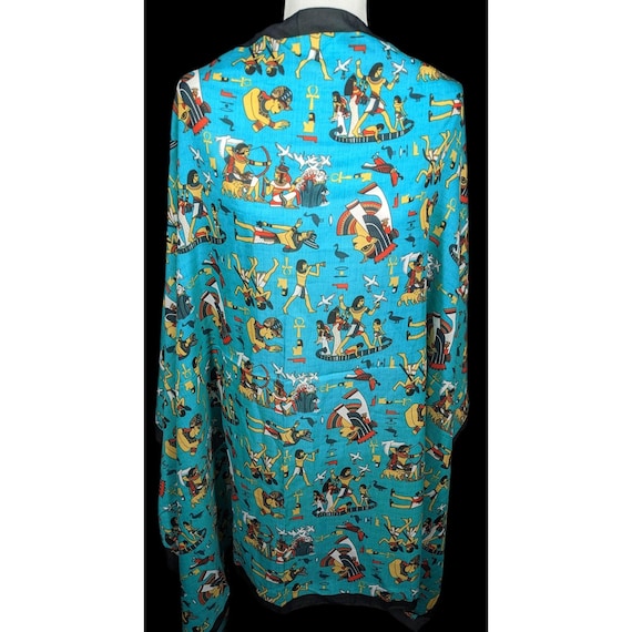 Vintage Teal Egyptian Souvenir Ehab Scarf - Etsy