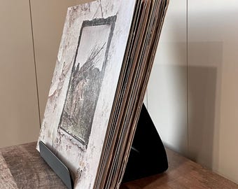 Minimalist Vinyl Record Storage Rack | Modern Metal LP Holder Stand | Album Display Organizer  | Gift for Vinyl Lovers