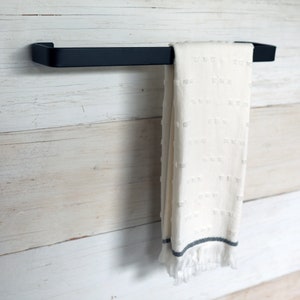 Towel Bar in Black Metal for Kitchen Towel rod Bathroom, Home and Garage multiple sizes and finishes