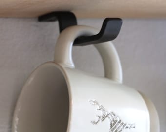 Under mount Hook for mugs Under Cabinet Bag Hook Under Counter Hook Under Table Shelf Hook