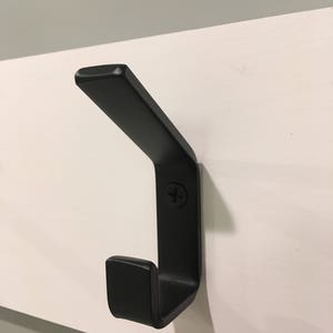 Black Metal modern double coat hook and wall hooks