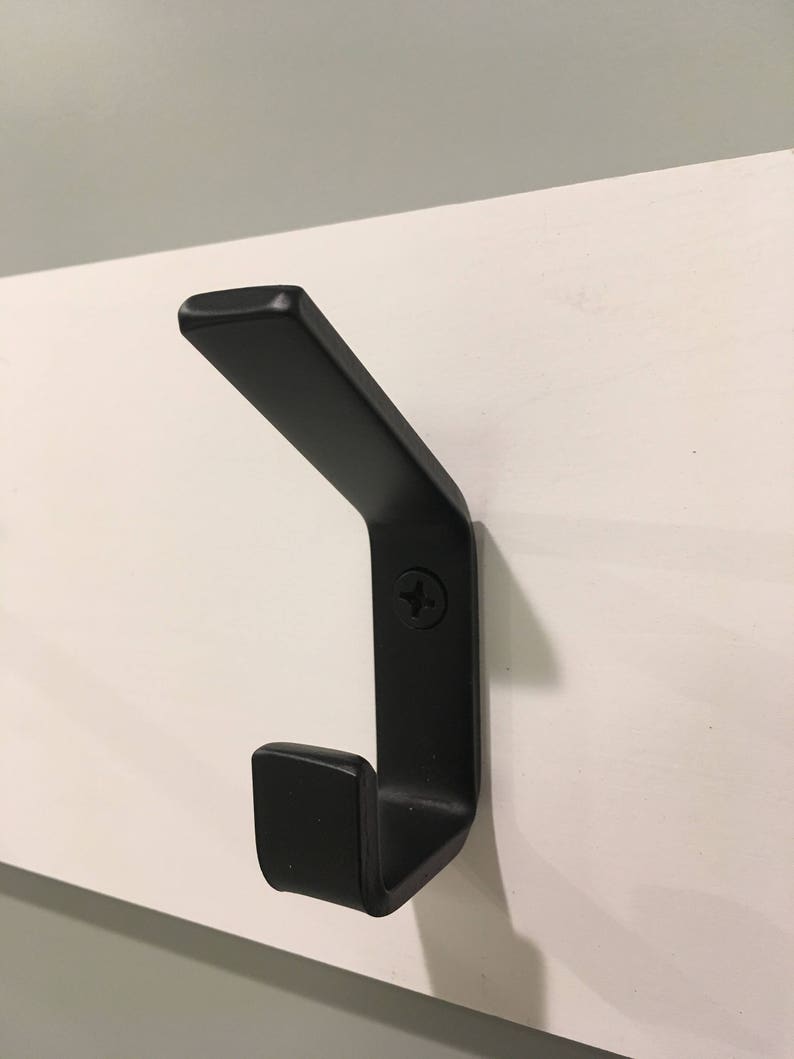 Black Metal modern double coat hook and wall hooks