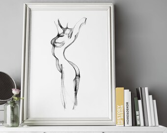 Sexy Naked Drawing | Etsy