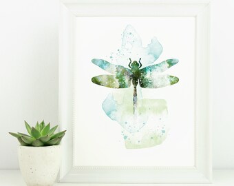 Dragonfly Print | Modern Art Print | Animal Poster | Digital Print | Printable Poster, Digital, Nursery Decor Wall Art | Dragonfly Printable