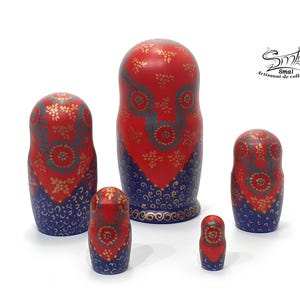 Firebird Matryoshka – Hand-Painted Russian Nesting Dolls, Fairy Tale Collectible Gift, Slavic Folk Art, Handmade Home Decor