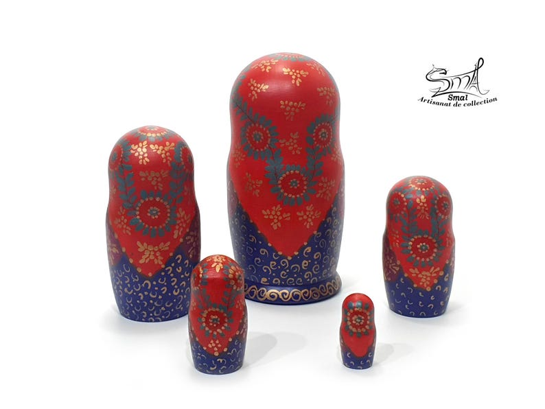 Firebird Matryoshka – Hand-Painted Russian Nesting Dolls, Fairy Tale Collectible Gift, Slavic Folk Art, Handmade Home Decor