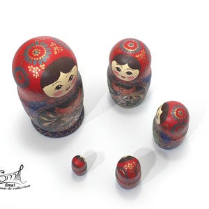 Firebird Matryoshka – Hand-Painted Russian Nesting Dolls, Fairy Tale Collectible Gift, Slavic Folk Art, Handmade Home Decor