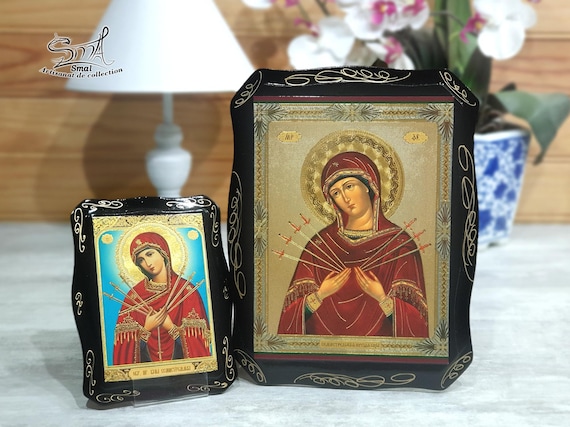Russian Orthodox Icon of the Mother of God - Semistrelnaya, of the