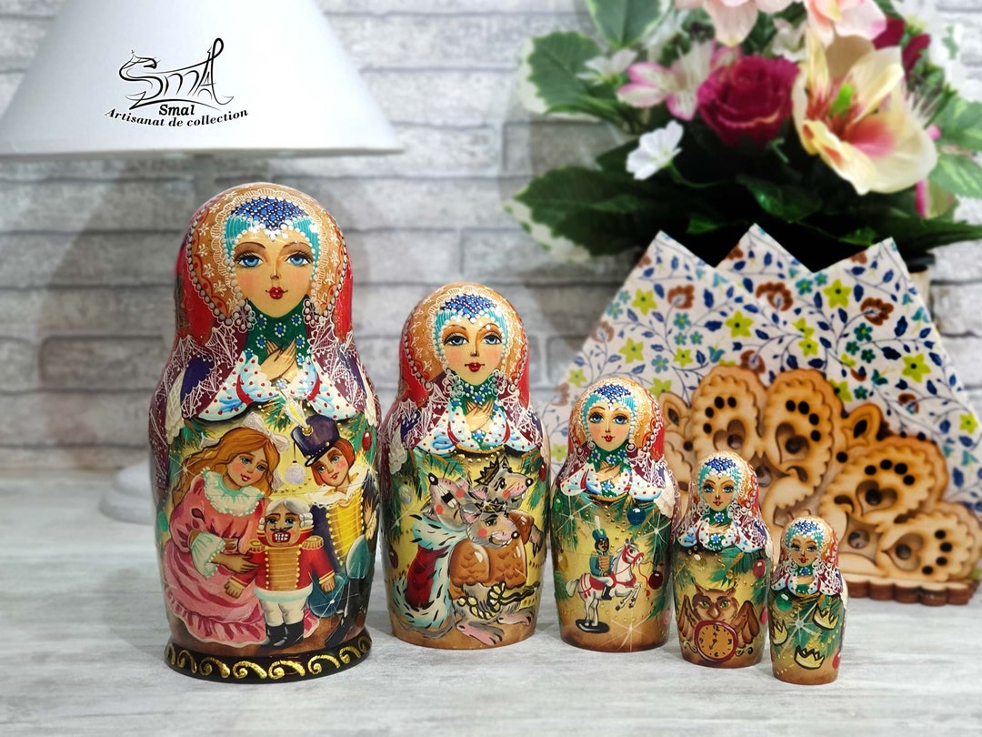 アンナ・カトコワ おきあがりこぼし きのこ摘み マトリョーシカ 作家もの