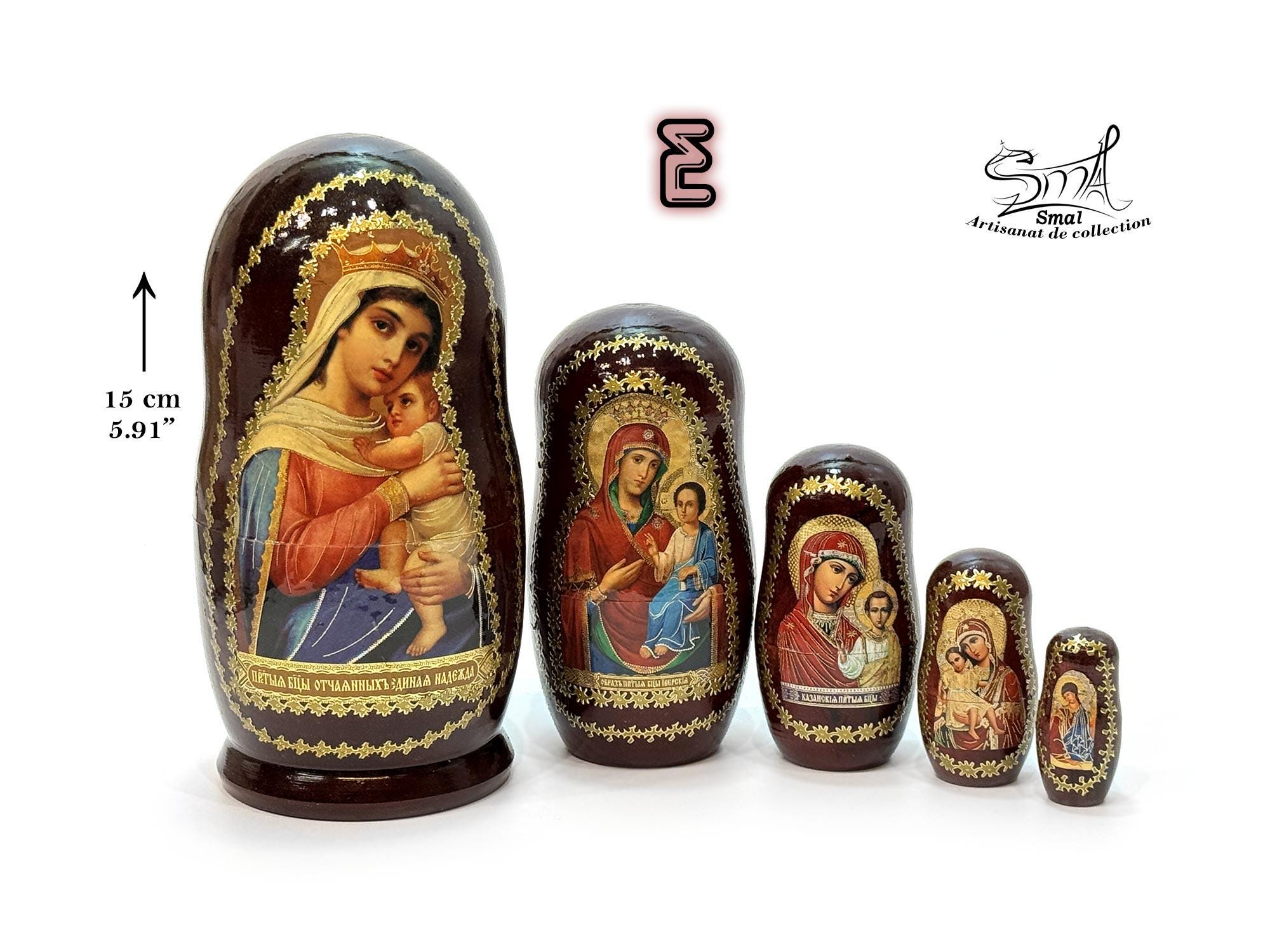 Boerni 5 Bambole Matrioska Coniglio Pasquale In Legno – Set Impilabile Per Decorazione, Gioco Educativo E Regalo Per Bambini