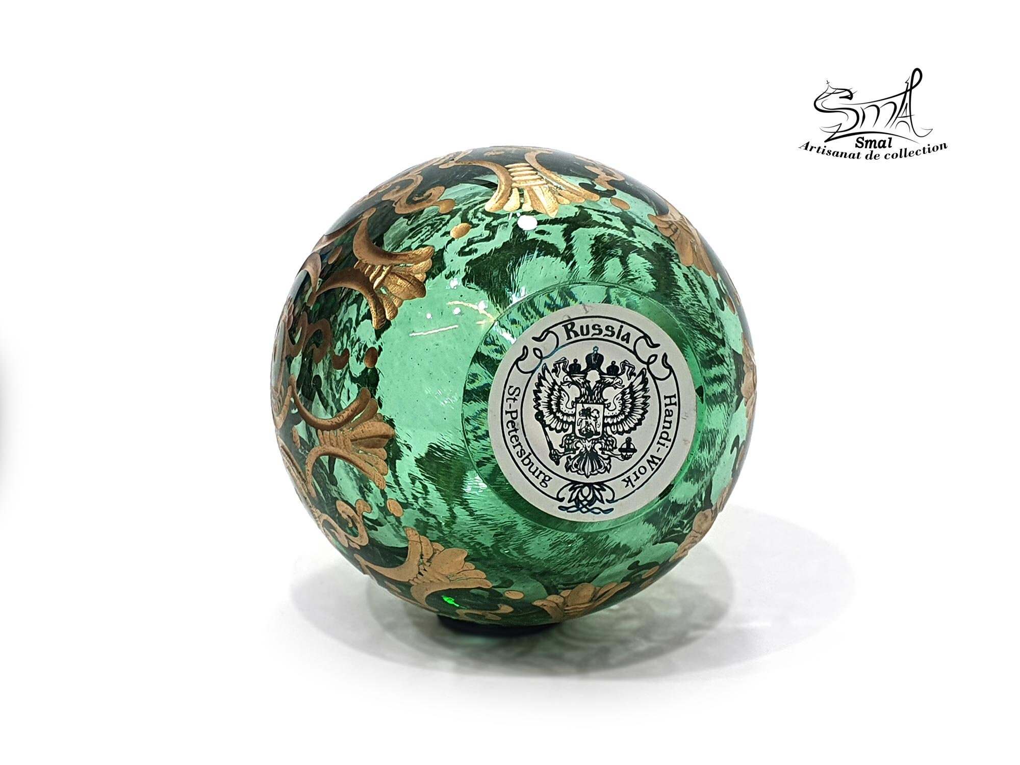 Glass Egg Faberger Style Crystal Saint Petersburg Russia. Russian