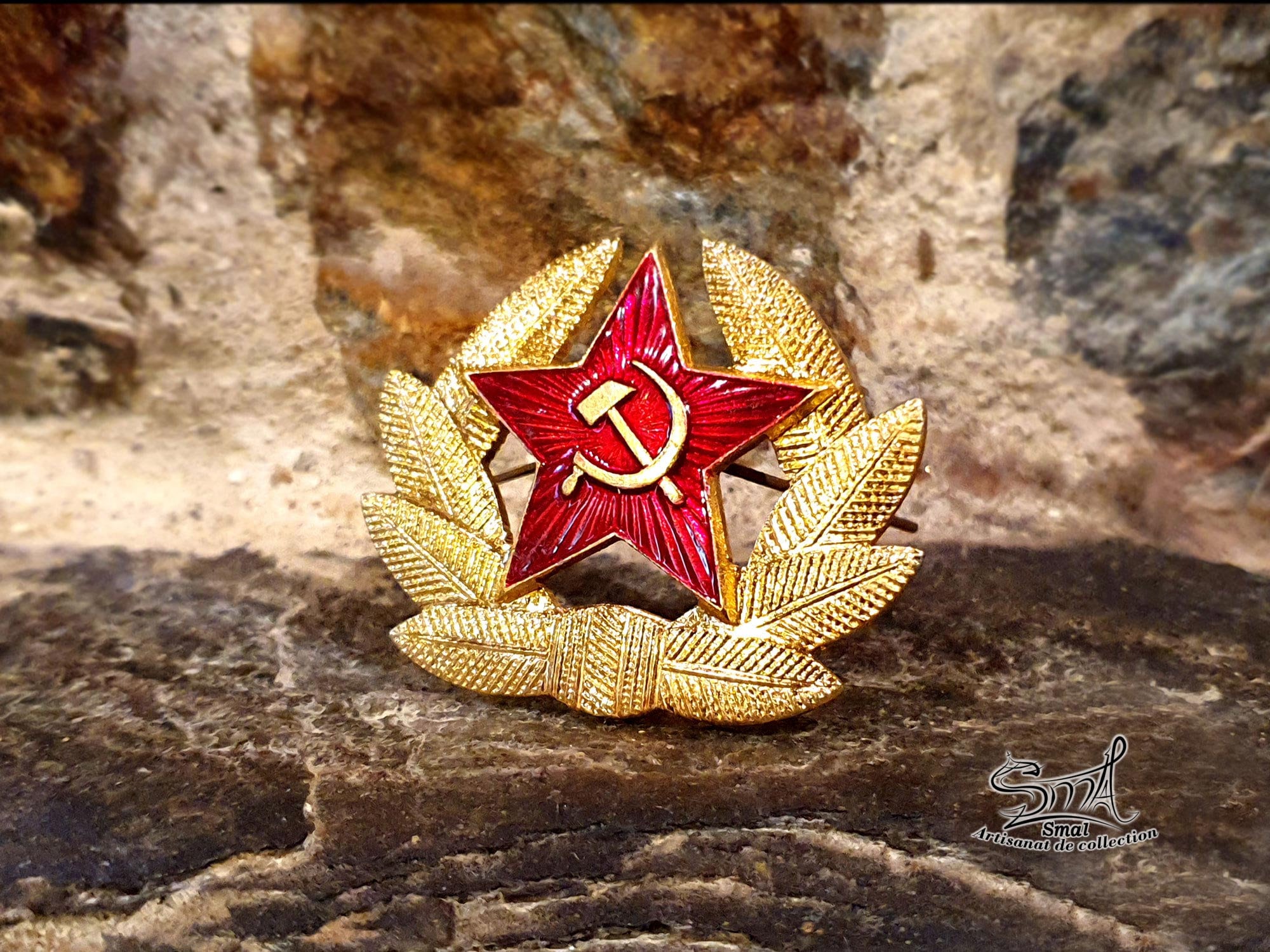 ロシア軍バッジ、ソ連軍星章、帽子バッジ。ソ連ソ連ロシア赤星の